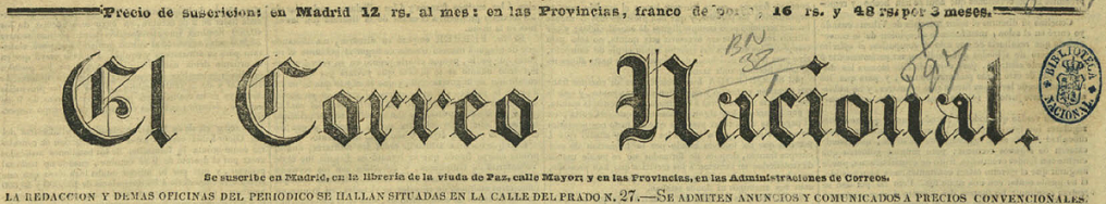 El Correo Nacional fue un periódico publicado en España entre 1838 y 1842.