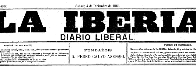 La Iberia fue un periódico de carácter liberal publicado en Madrid entre 1854 y 1898, fundado por Pedro Calvo Asensio.