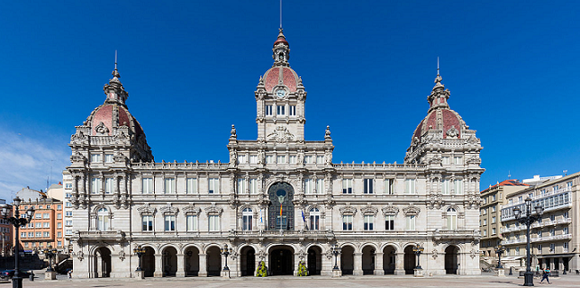 El Palacio municipal, casas consistorial de La Coruña